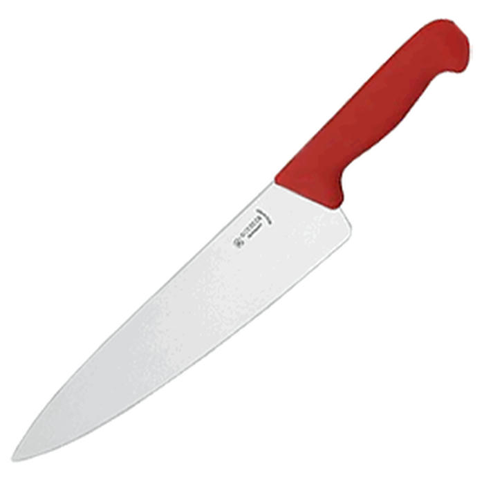 Нож поварской «Шеф» металл,пластик ,L=20см красный,металлич