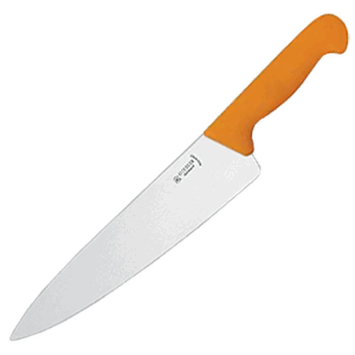 Нож поварской «Шеф» металл,пластик ,L=20см желт.,металлич