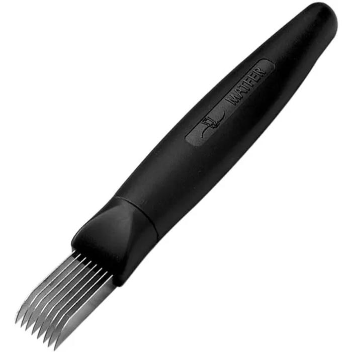 Нож для декорации сталь,пластик ,L=145/25,B=15мм металлич.,черный