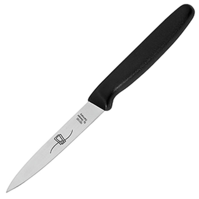 Нож для чистки овощей сталь нерж.,пластик ,L=10,B=4см белый,металлич