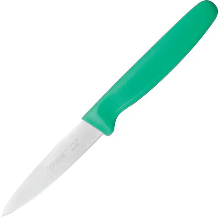 Нож для фигурной нарезки сталь,пластик ,L=80,B=16мм зелен.,металлич