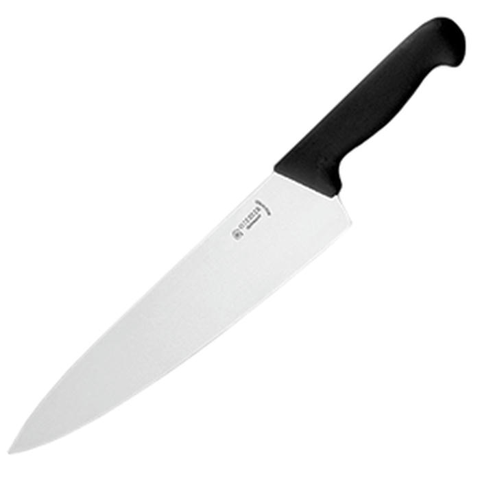 Нож поварской «Шефс» сталь нерж.,пластик ,L=26см красный