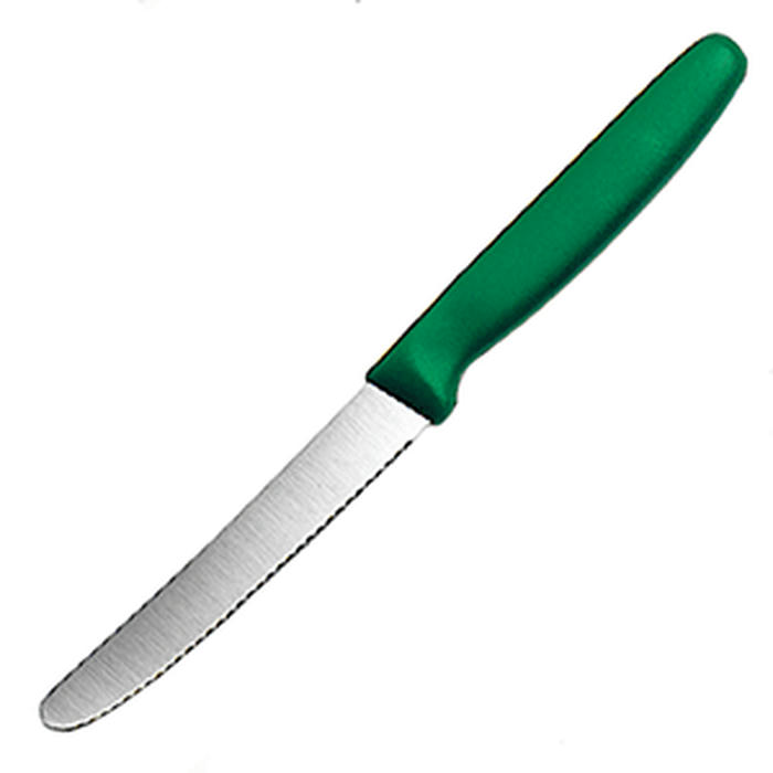 Нож кухонный сталь нерж.,пластик ,L=110,B=45мм зелен.,металлич