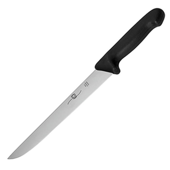 Нож для нарезки мяса сталь нерж.,пластик ,L=24см голуб.,металлич