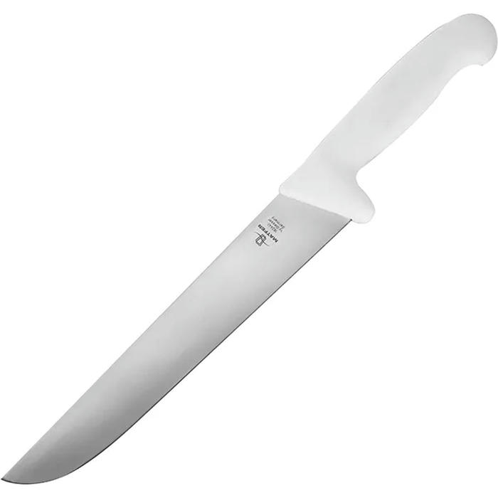 Нож для нарезки мяса сталь нерж.,пластик ,L=24см белый,металлич