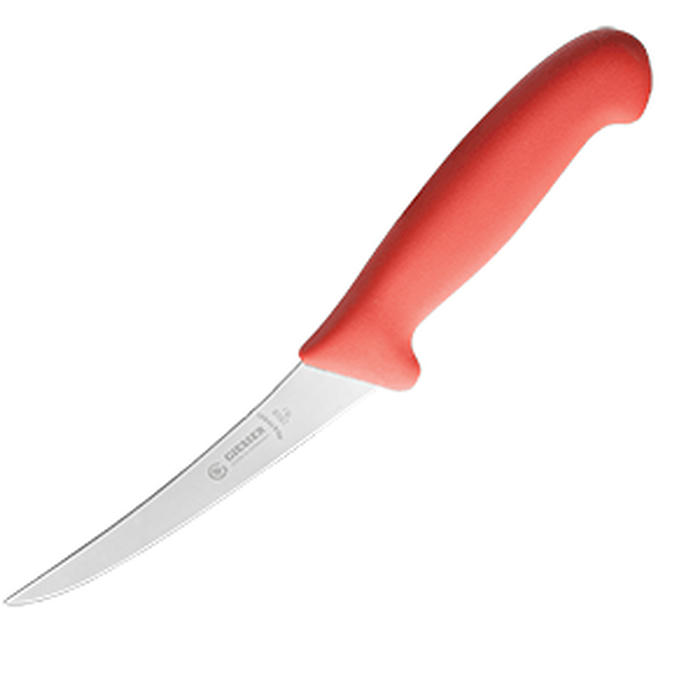 Нож для обвалки мяса сталь нерж.,пластик ,L=275/145,B=23мм красный,металлич