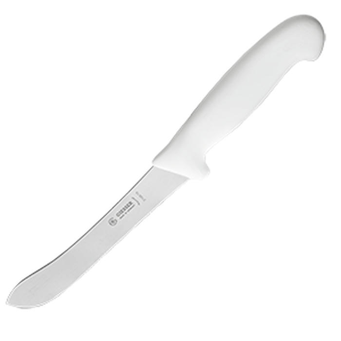 Нож для нарезки мяса сталь нерж.,пластик ,L=310/175,B=26мм белый,металлич