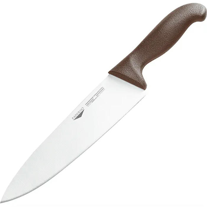 Нож поварской сталь нерж.,пластик ,L=20/32,B=2см коричнев.,металлич