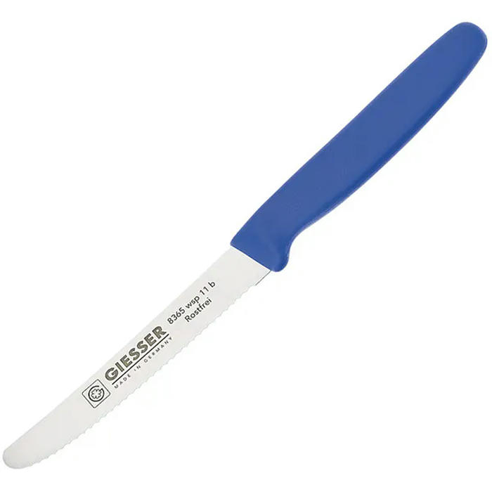 Нож кухонный ручка синяя сталь нерж.,пластик ,L=11см