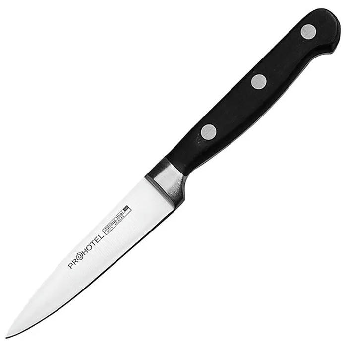 Нож кухонный универсальный «Проотель» сталь нерж.,пластик ,L=215/100,B=20мм черный,металлич