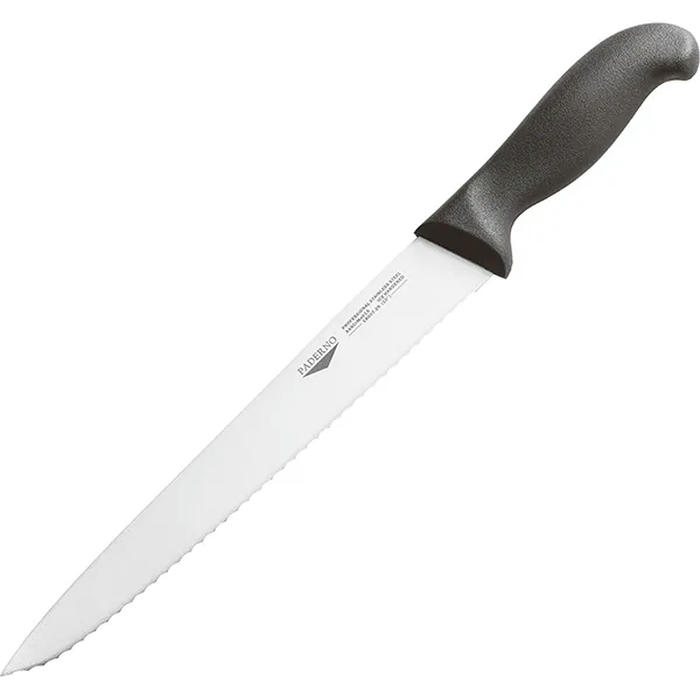 Нож для нарезки мяса сталь нерж.,пластик ,L=30см черный