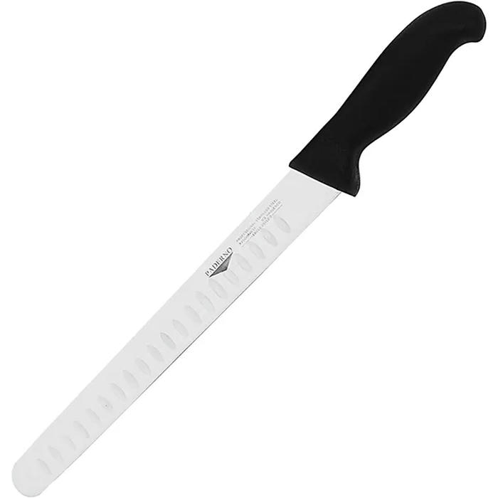 Нож для тонкой нарезки с рифленым лезвием сталь нерж. ,L=25см черный,металлич