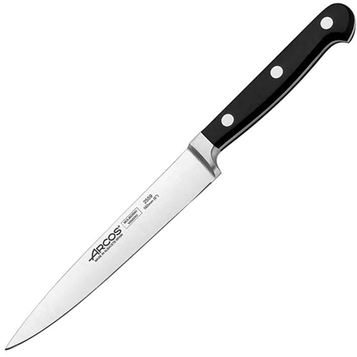 Нож кухонный «Класика» сталь нерж.,полиоксиметилен ,L=270/160,B=24мм черный,металлич