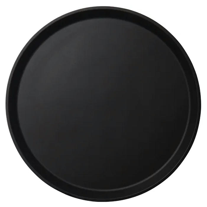 Поднос прорезиненный круглый «Камтрид» стеклопласт. D=405,H=19мм черный