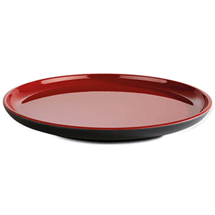 Тарелка круглая «Азия Плюс» пластик D=19,5см красный,черный
