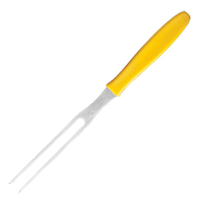 Вилка для мяса сталь,пластик ,L=13/13см металлич.,желт
