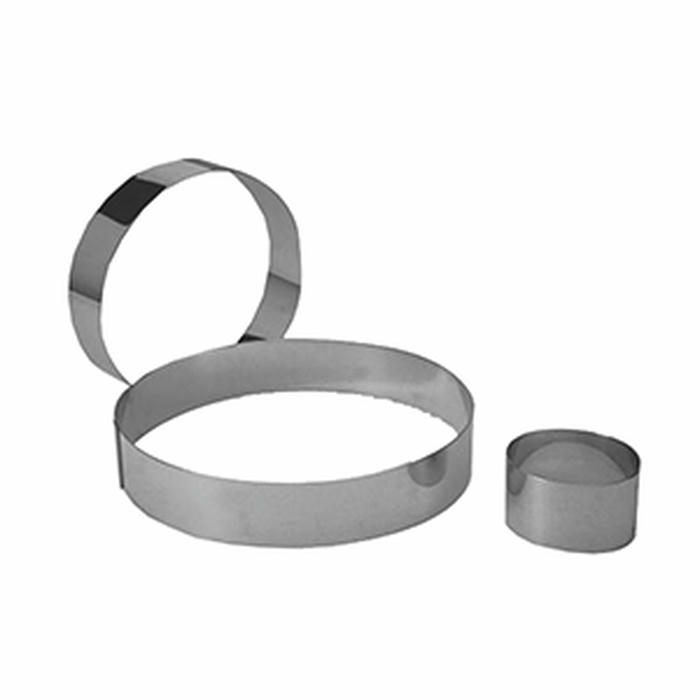 Кольцо кондитерское сталь нерж. D=140,H=45мм металлич. арт. 04145389
