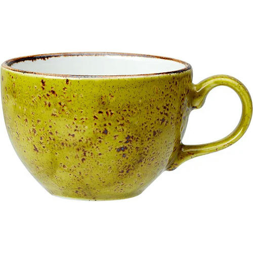 Чашка чайная «Крафт Эппл» фарфор 228мл D=9,H=6см желто-зел