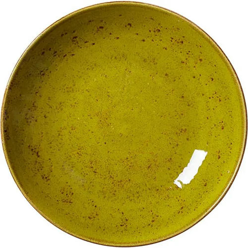 Салатник «Крафт Эппл» фарфор 1л D=255,H=35мм желто-зел