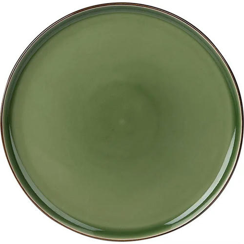 Тарелка «Сейдж» фарфор D=21см зелен.,бронз