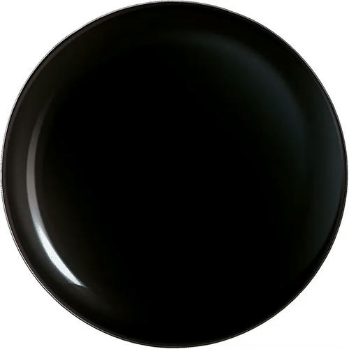 Тарелка мелкая «Эволюшн Блэк» стекло D=270,H=18мм черный
