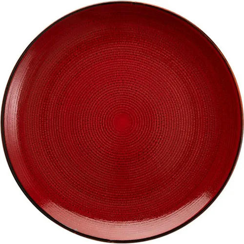 Тарелка мелкая «Джаспер» фарфор D=265,H=27мм белый,красный