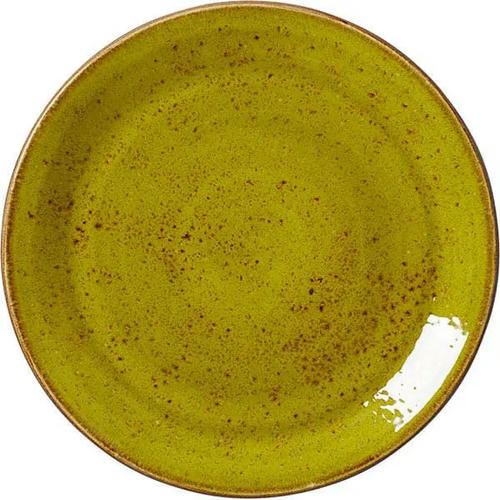Тарелка мелкая «Крафт Эппл» фарфор D=25,H=2см желто-зел