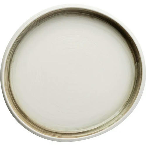 Тарелка с высоким бортом «Айсио» фарфор ,H=33,L=252,B=238мм белый,серый