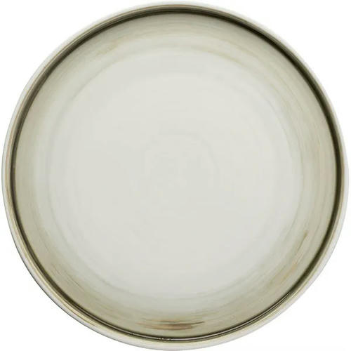 Тарелка с высоким бортом «Айсио» фарфор D=225,H=17мм белый,серый
