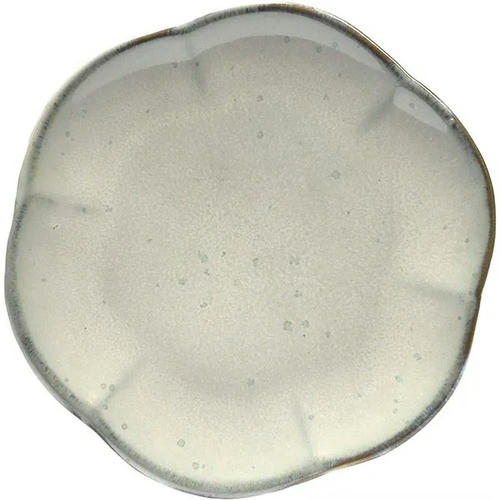 Тарелка волнистый край «Инку» керамика D=139,H=13мм белый