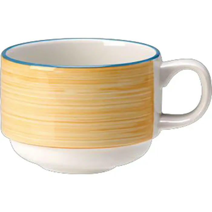 Чашка чайная «Рио Йеллоу» фарфор 200мл D=8,H=6см белый,желт
