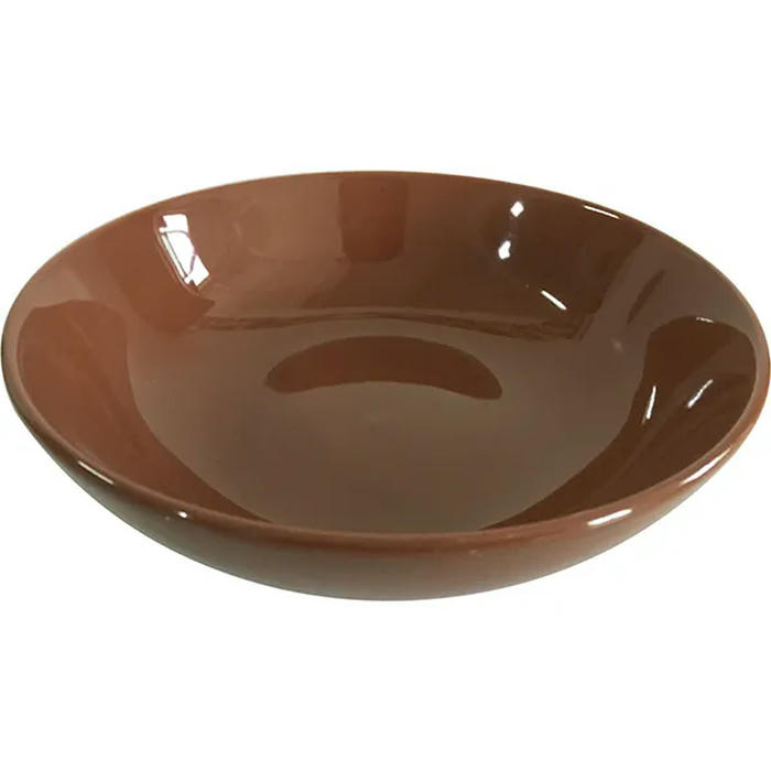 Тарелка глубокая керамика D=18см коричнев