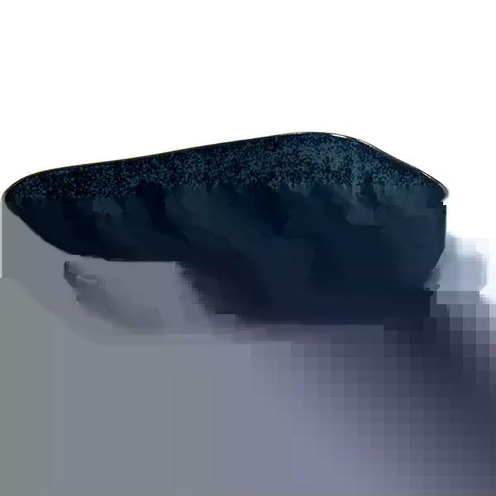 Блюдо глубокое №5 «Мерси» песчаник ,H=5,L=230,B=150мм голуб.,серый