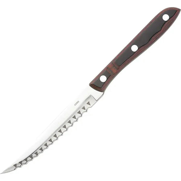 Нож для стейка сталь нерж.,дерево ,L=22/11,B=1см металлич