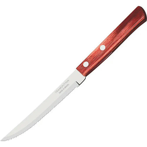 Нож д/стейка с дерев.ручкой [3шт]; сталь нерж.; L=22.8/11.5,B=0.7см; металлич.