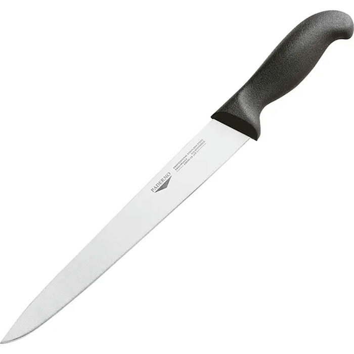 Нож для нарезки мяса сталь нерж.,пластик ,L=38/25,B=3см черный,металлич
