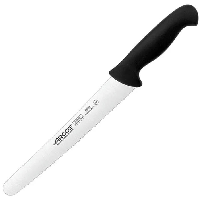 Нож для хлеба «2900» сталь нерж.,полипроп. ,L=39/25,B=4см черный,металлич