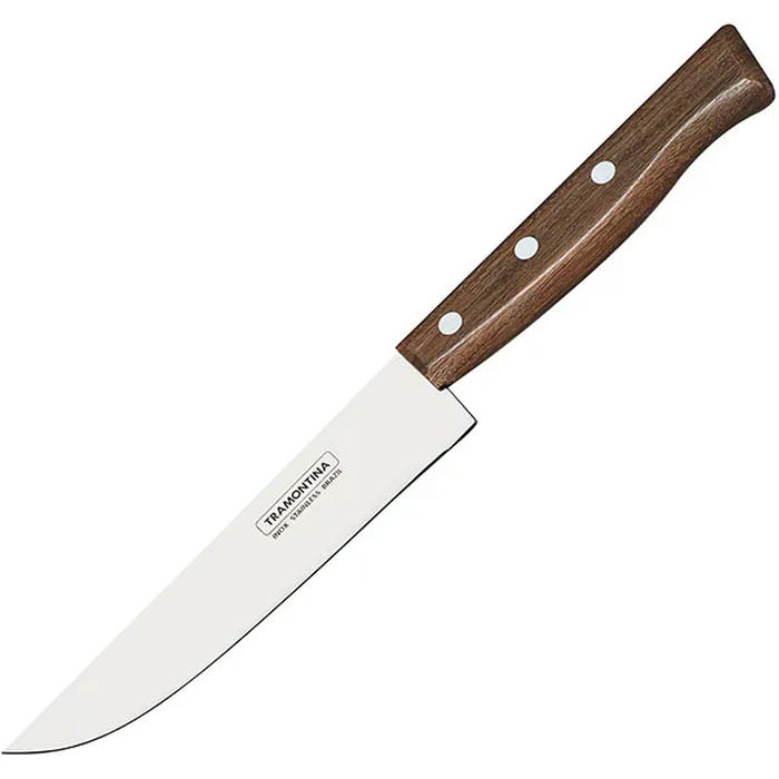 Нож поварской сталь,дерево ,L=340/200,B=35мм коричнев.,металлич