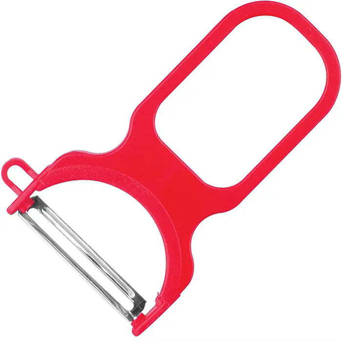 Нож для чистки овощей металл,пластик ,L=107,B=68мм красный,металлич
