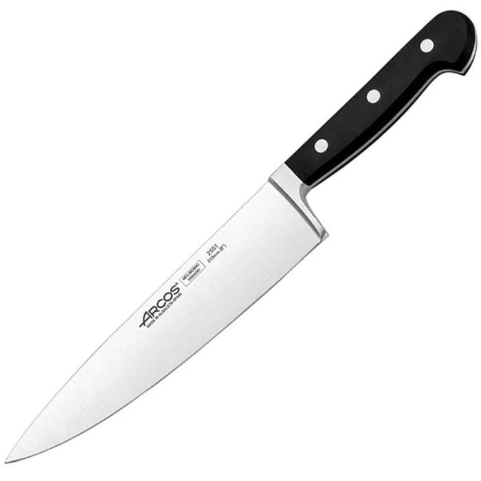 Нож поварской «Класика» сталь нерж.,полиоксиметилен ,L=343/210,B=43мм черный,металлич