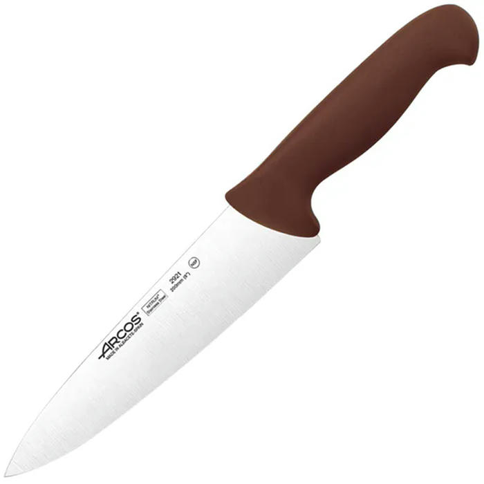 Нож поварской «2900» сталь нерж.,полипроп. ,L=333/200,B=50мм коричнев.,металлич