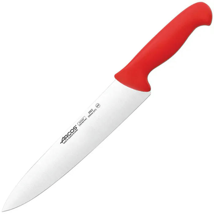 Нож поварской «2900» сталь нерж.,полипроп. ,L=387/250,B=51мм красный,металлич