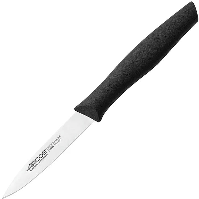 Нож для чистки овощей и фруктов «Нова» сталь нерж.,полипроп. ,L=200/85мм черный,металлич
