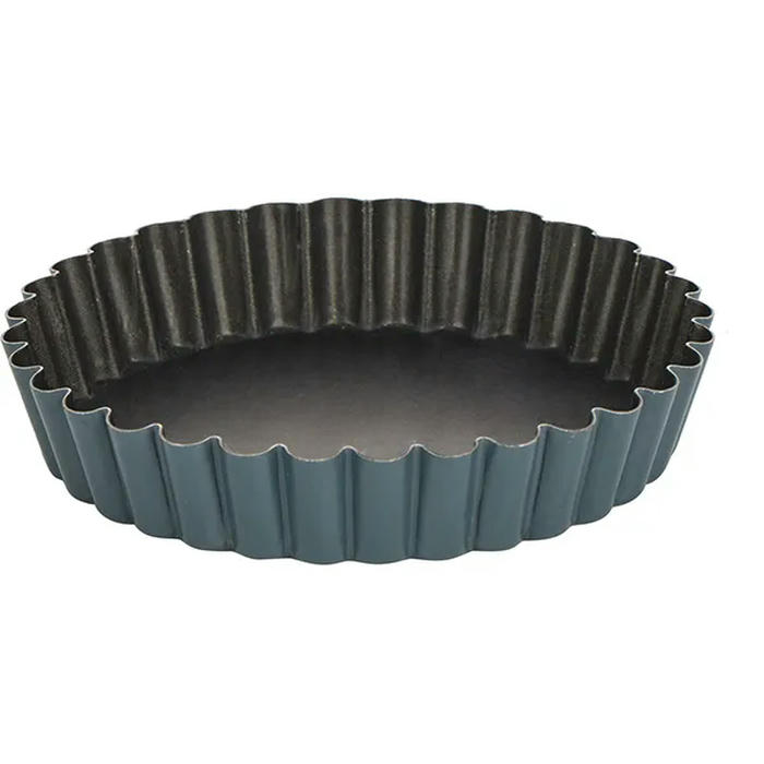 Форма кондитерская «Экзопан»[12шт] сталь,антиприг.покр. D=85,H=16,L=80мм синий,черный