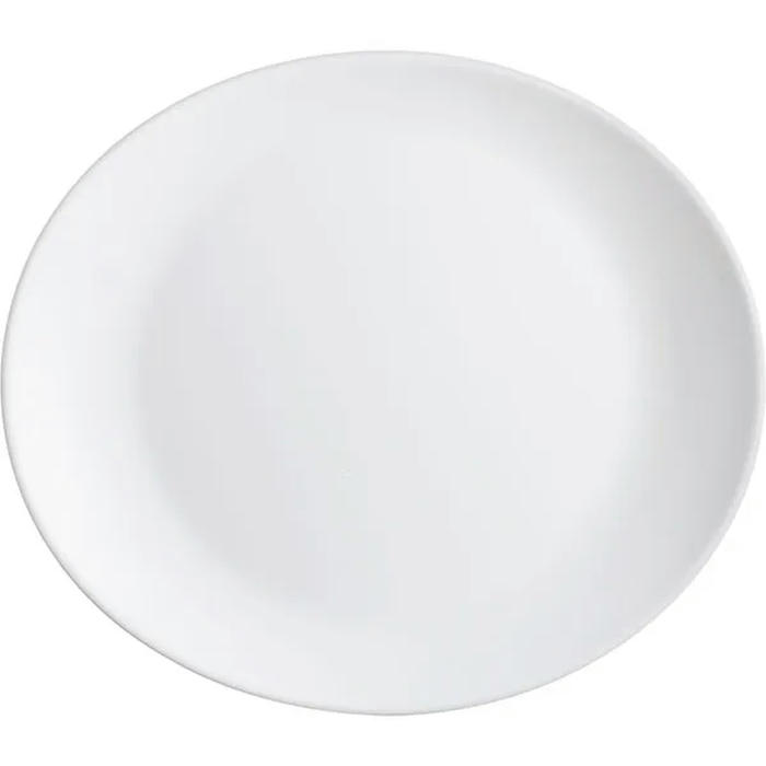 Тарелка д/стейка «Ресторан» стекло ,L=30,B=26см белый