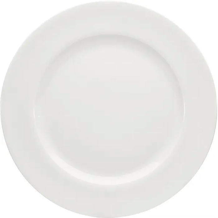 Тарелка мелкая с широким бортом фарфор D=19см белый