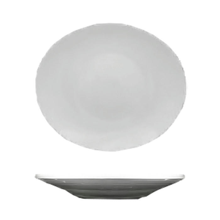 Тарелка овальная для стейка «Рита» фарфор ,L=30,5см