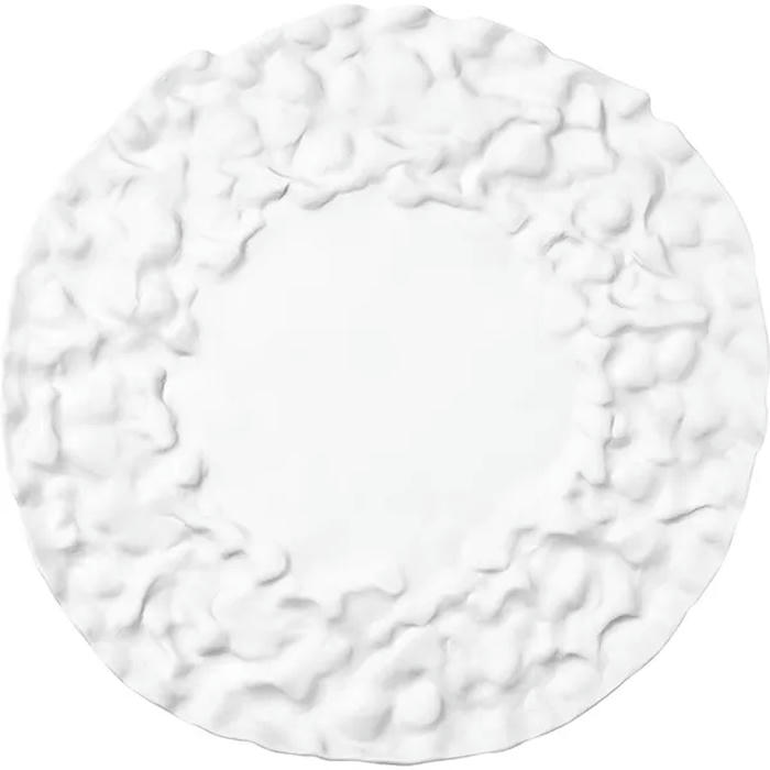 Тарелка мелкая ручная работа фарфор D=29см белый