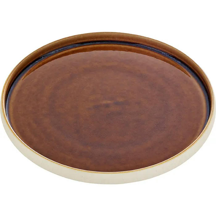 Тарелка мелкая «Нара» керамика D=210,H=25мм коричнев