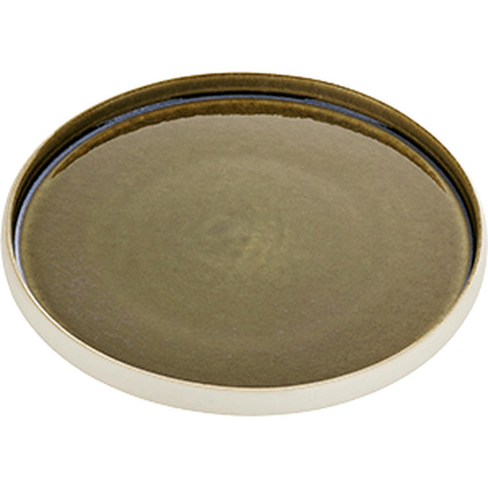 Тарелка мелкая «Нара» керамика D=210,H=25мм олив